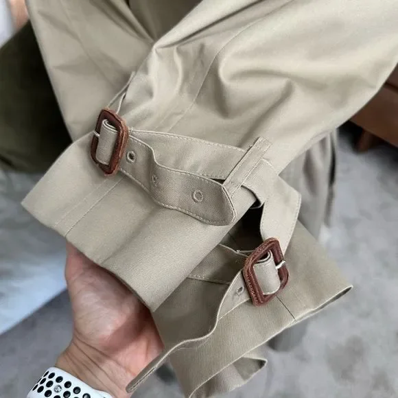 Vintage Burberry Prorsum Unisex Trench Coat With Wool Liner Size 44R US L-XL Tan - Picture 7 of 16